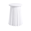 Stretch-Stehtischhusse mit Faltenrock Ø 60 cm, Höhe 110 cm – Weiß