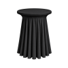 Stretch-Stehtischhusse mit Faltenrock Ø 80 cm, Höhe 110 cm – Farbe: Schwarz