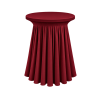 Stretch-Stehtischhusse mit Faltenrock Ø 80 cm, Höhe 110 cm – Farbe: Bordeaux