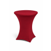 Klappbarer Stehtisch Ø 80 cm, Höhe 110 cm – weiß + Stretch-Husse gratis – Farbe der Husse: Bordeaux