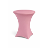 Klappbarer Stehtisch Ø 80 cm, Höhe 110 cm – schwarz + Stretch-Husse gratis – Farbe der Husse: Rosa